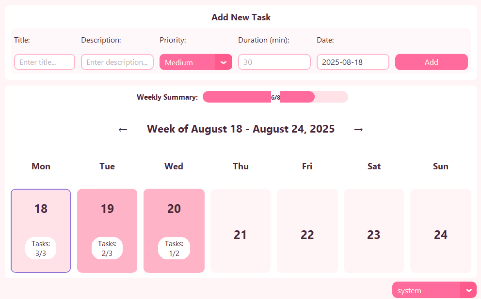 Weekly Planner